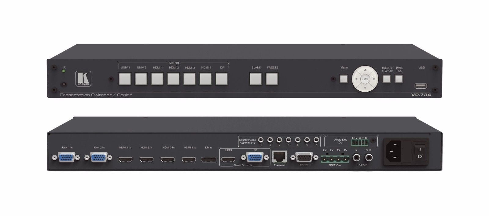 Kramer ProScale VP-734 Rack Mount Video/audio switcher/SCALER LOW SHIP