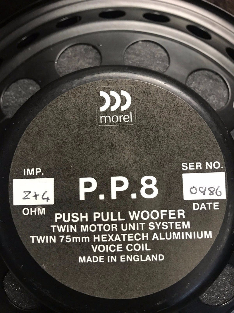 Morel P.P.8 9' Woofer with Twin Motor System and Shallow Mount! GREAT DEAL!