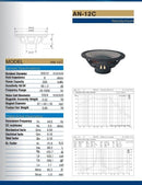 TSG AN-12C 12" NEO woofer W/ 4" Voice Coil  SPECIAL PRICING