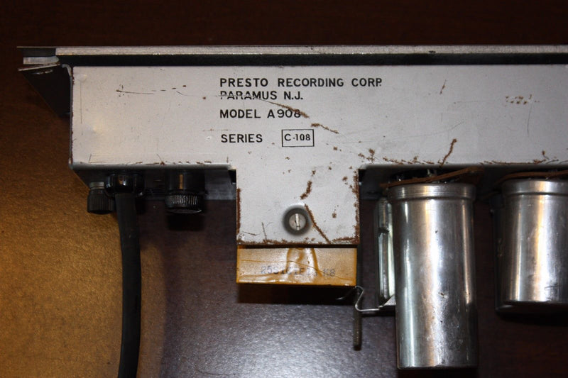 Presto A908 Vintage 2 Track REEL Recorder w/Tube power supply & Innovonics Audio